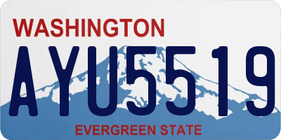 WA license plate AYU5519
