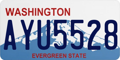 WA license plate AYU5528