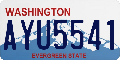 WA license plate AYU5541