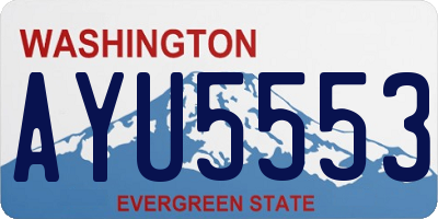 WA license plate AYU5553