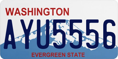 WA license plate AYU5556