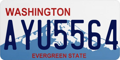 WA license plate AYU5564
