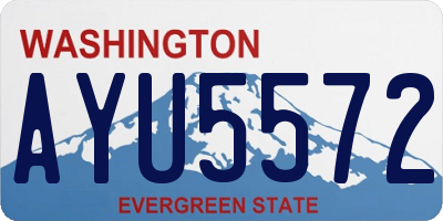WA license plate AYU5572