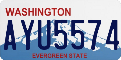 WA license plate AYU5574