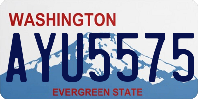 WA license plate AYU5575