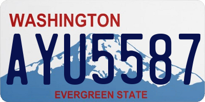 WA license plate AYU5587