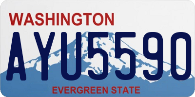 WA license plate AYU5590