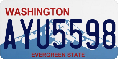 WA license plate AYU5598