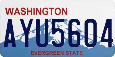 WA license plate AYU5604