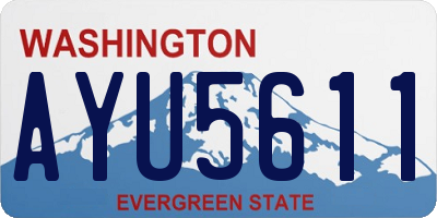 WA license plate AYU5611