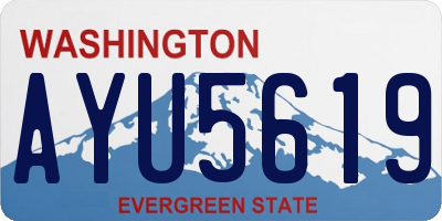 WA license plate AYU5619