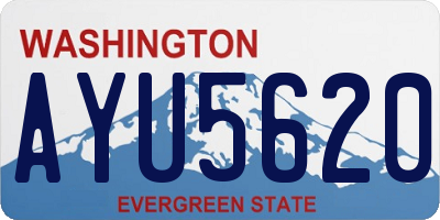 WA license plate AYU5620