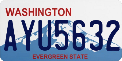 WA license plate AYU5632