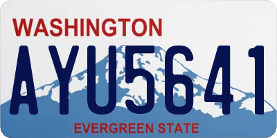 WA license plate AYU5641