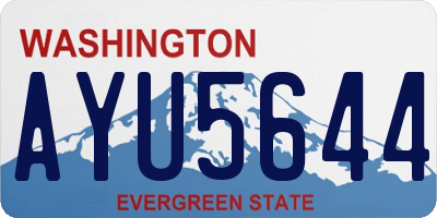 WA license plate AYU5644