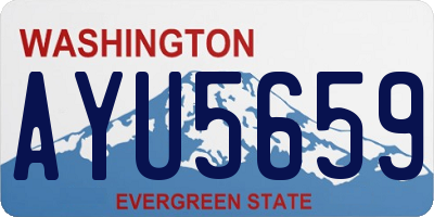 WA license plate AYU5659