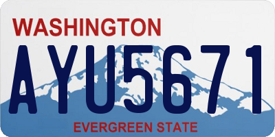 WA license plate AYU5671