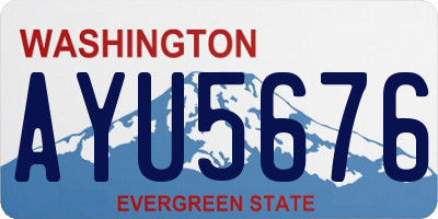 WA license plate AYU5676
