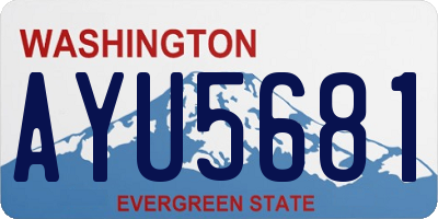 WA license plate AYU5681