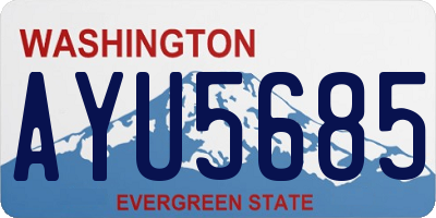 WA license plate AYU5685