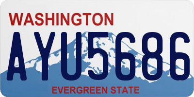 WA license plate AYU5686