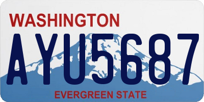 WA license plate AYU5687