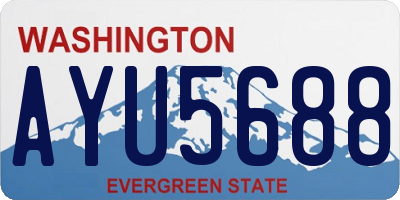 WA license plate AYU5688