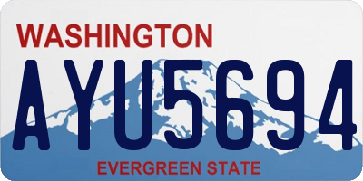 WA license plate AYU5694