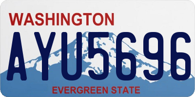 WA license plate AYU5696