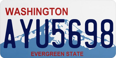 WA license plate AYU5698