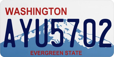 WA license plate AYU5702