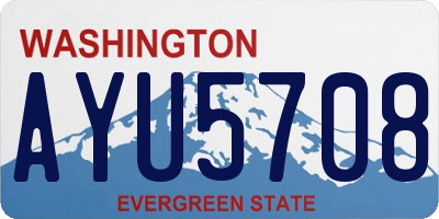WA license plate AYU5708