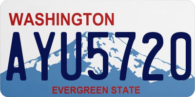 WA license plate AYU5720