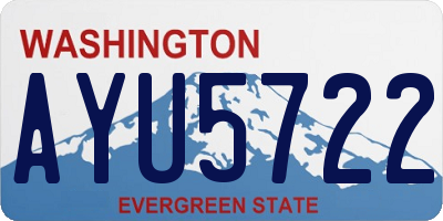 WA license plate AYU5722