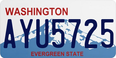 WA license plate AYU5725