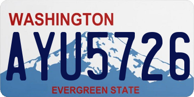 WA license plate AYU5726