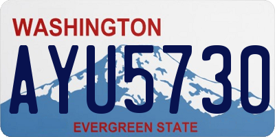 WA license plate AYU5730