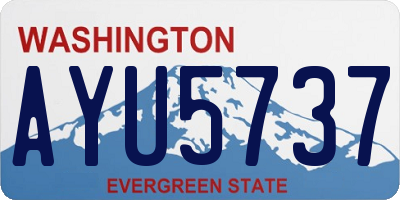 WA license plate AYU5737