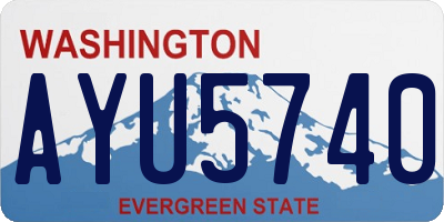 WA license plate AYU5740