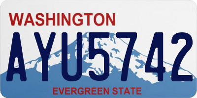 WA license plate AYU5742