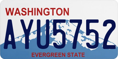 WA license plate AYU5752