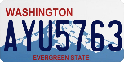 WA license plate AYU5763