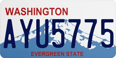WA license plate AYU5775