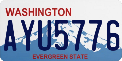 WA license plate AYU5776