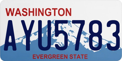 WA license plate AYU5783