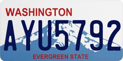 WA license plate AYU5792