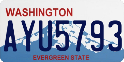 WA license plate AYU5793