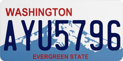 WA license plate AYU5796