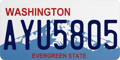 WA license plate AYU5805