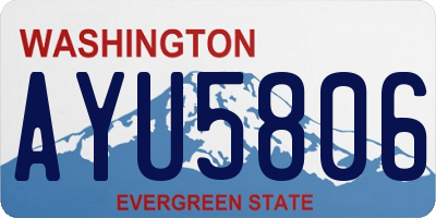 WA license plate AYU5806
